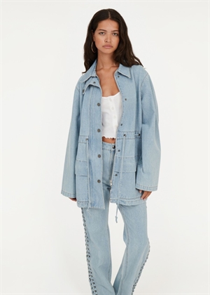 Laced denim jakke Light Blue Denim ROTATE By Birger Christensen 